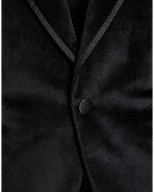 Reveres 1949 Black Suit Polyester for men