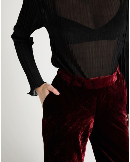Etro Black Pants Viscose, Silk