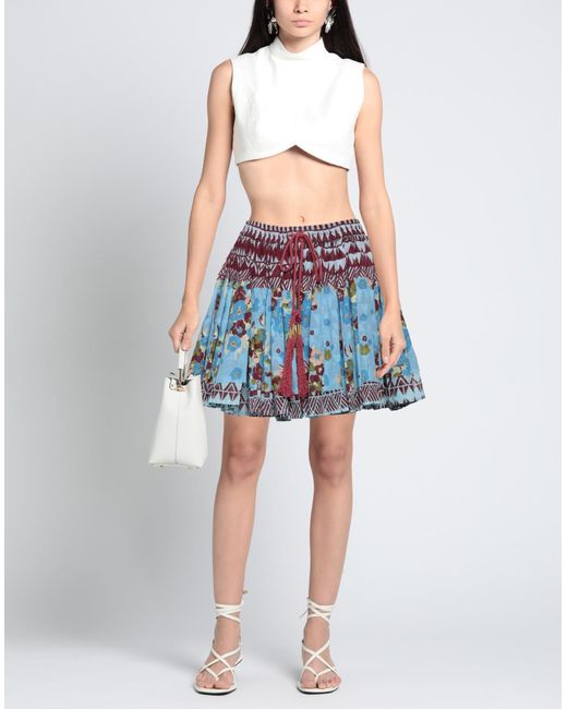 Yvonne S Blue Mini Skirt
