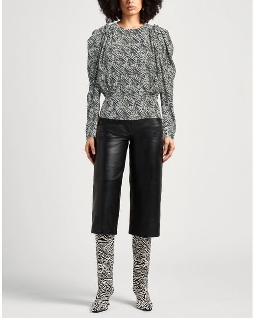 Isabel Marant Gray Top Silk, Elastane