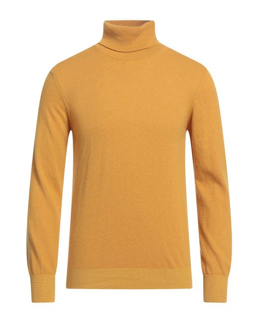 Berna Orange Ocher Turtleneck Wool, Viscose, Polyamide, Cashmere for men