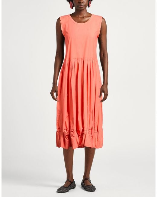 High Red Midi Dress