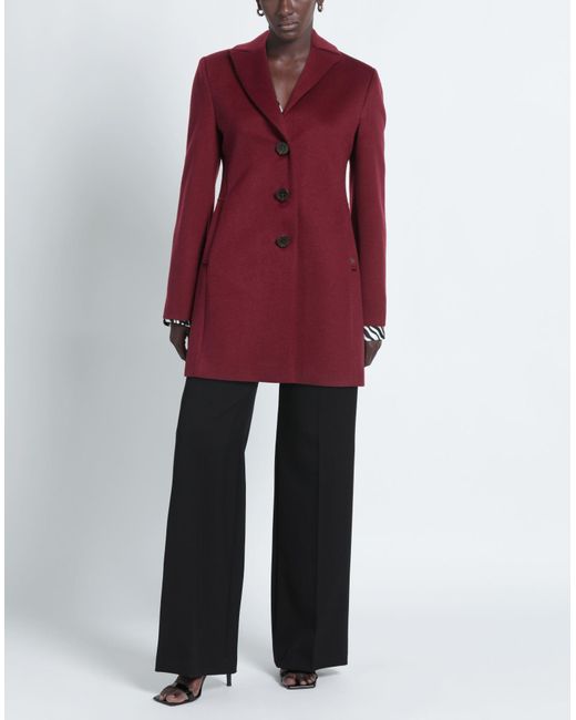 Please Red Coat Polyester, Viscose, Elastane
