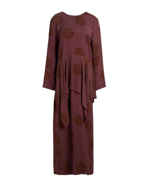 Uma Wang Purple Burgundy Maxi Dress Viscose