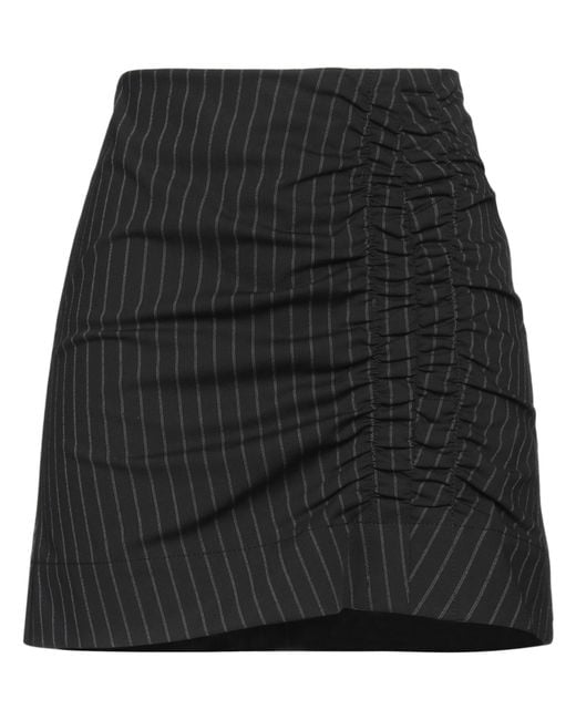 Ganni Black Mini Skirt Recycled Polyester, Viscose, Elastane, Polyester
