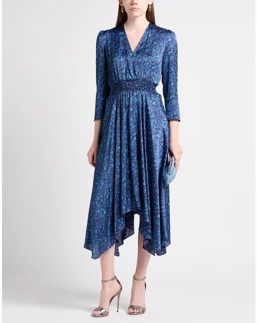 Maje Blue Midi Dress Polyester