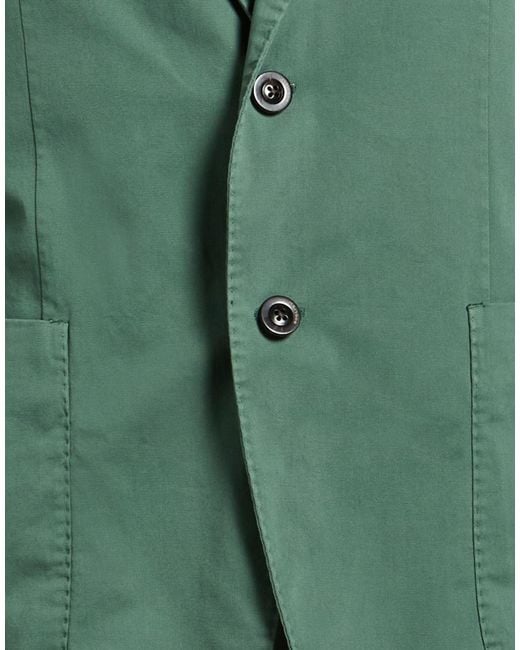 Boglioli Green Blazer Cotton, Elastane for men