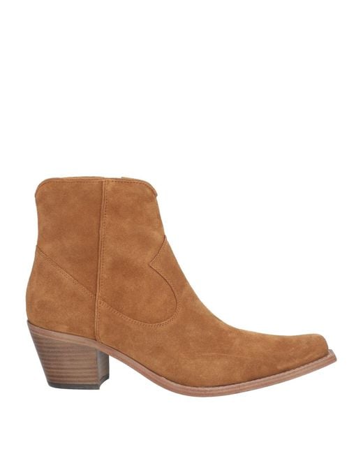 Free Lance Brown Camel Ankle Boots Leather