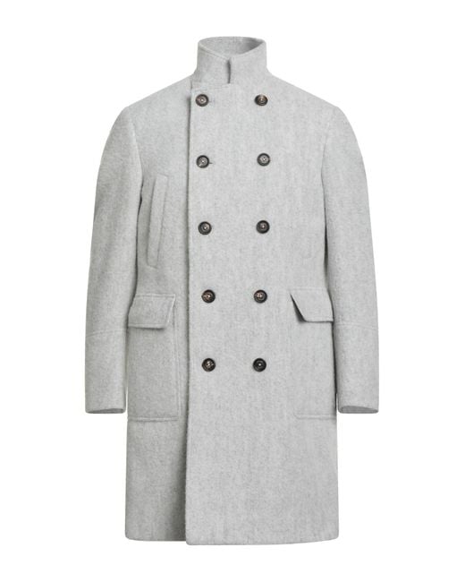 Eleventy Gray Platinum Light Coat Alpaca Wool, Polyamide, Wool for men