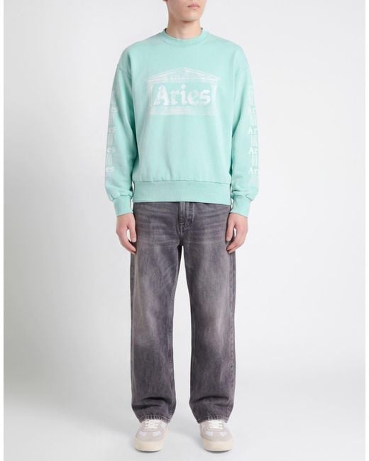 Aries Blue Sweatshirt Cotton for men