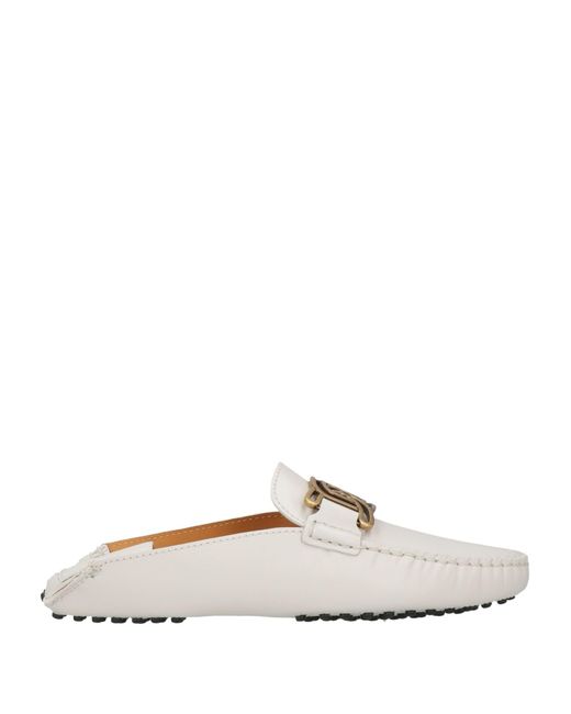 Tod's White Mules & Clogs