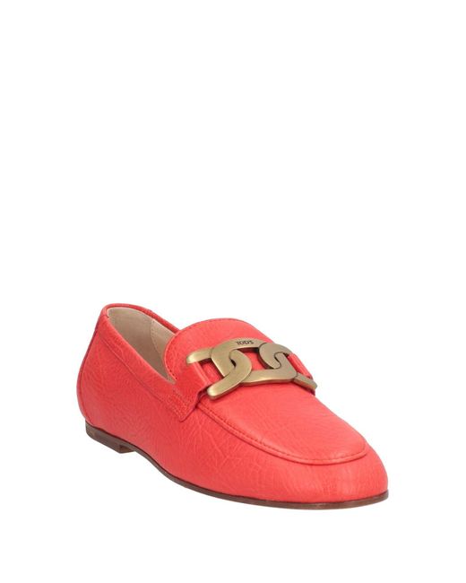 Tod's Red Loafers