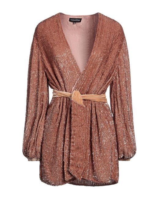 retroféte Brown Mini-Kleid