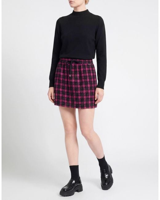 Gaelle Paris Red Mini Skirt Acrylic, Polyester, Viscose, Cotton, Metallic Fiber