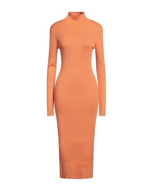 Silvian Heach Orange Midi Dress