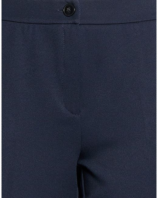 Marella Blue Pants Polyester, Elastane