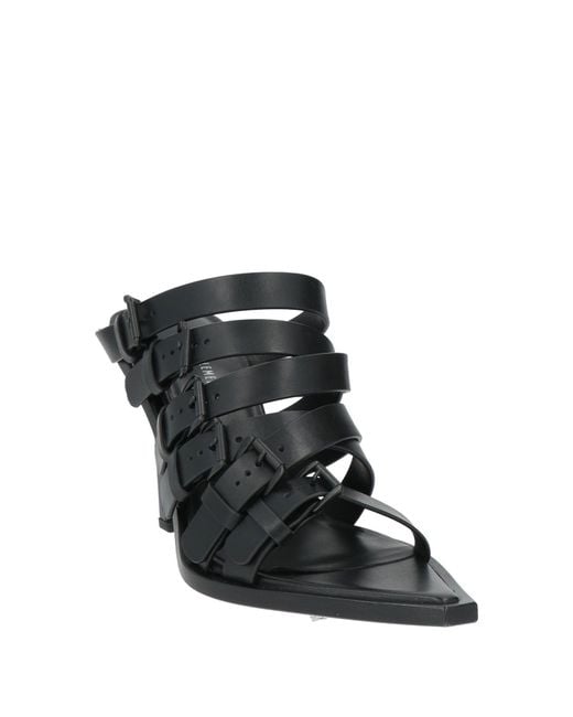Ann Demeulemeester Black Sandals Leather