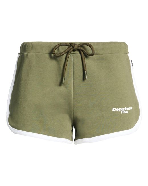 Department 5 Green Military Shorts & Bermuda Shorts Cotton