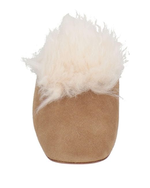 Rupert Sanderson White Mules & Clogs Shearling