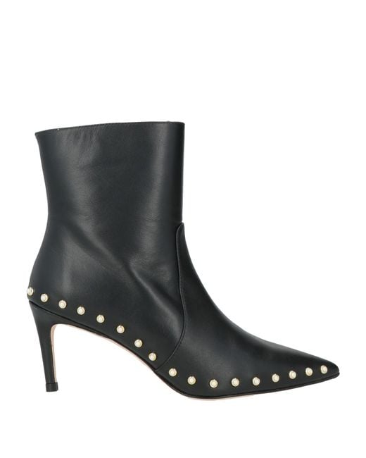 Stuart Weitzman Black Ankle Boots Leather