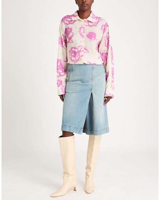 MSGM Pink Shirt Linen
