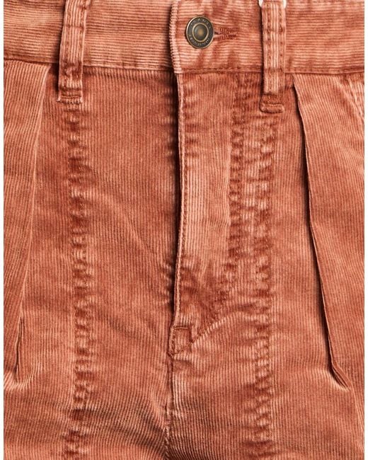 Isabel Marant Orange Rust Pants Cotton, Elastane