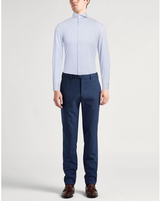 Emporio Armani Blue Shirt Cotton, Polyamide, Elastane for men