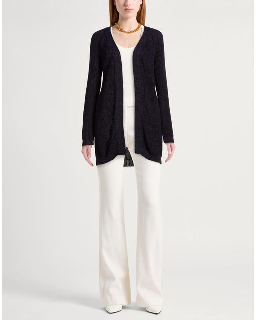 Kontatto Blue Midnight Cardigan Viscose, Metallic Polyester