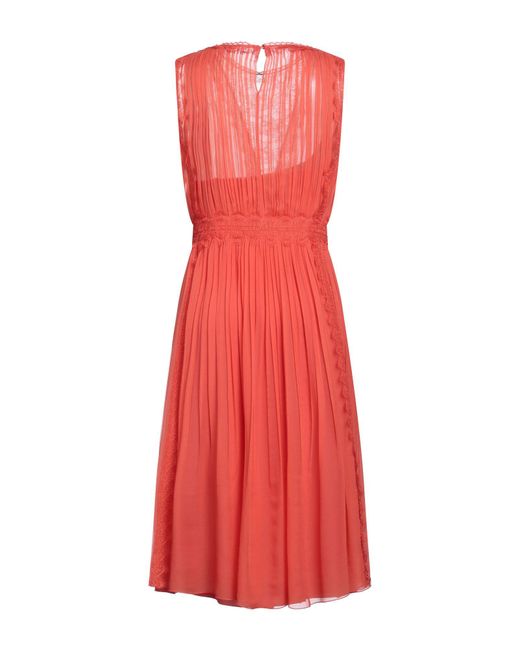 Alberta Ferretti Red Midi Dress
