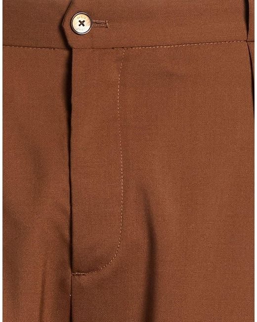 Briglia 1949 Brown Pants Virgin Wool, Polyester, Elastane for men