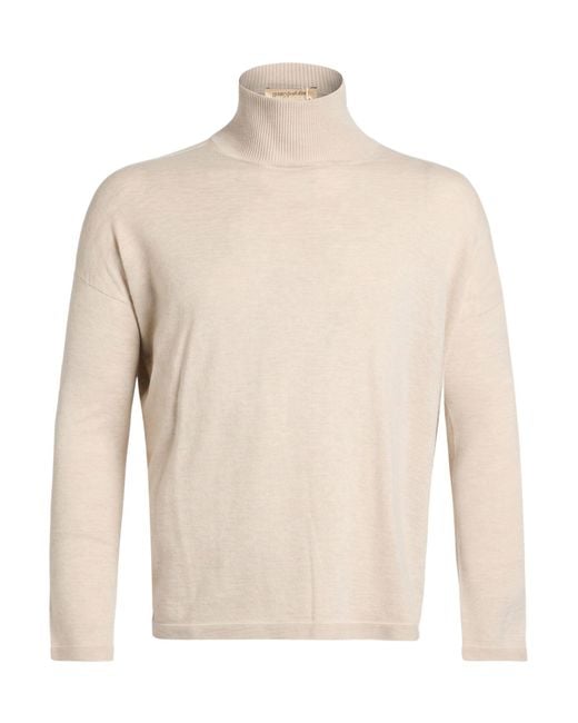 Gentry Portofino White Turtleneck Virgin Wool, Cashmere