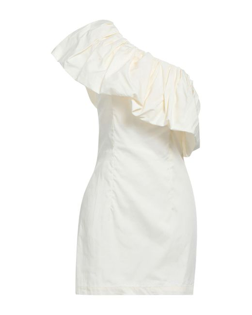 ViCOLO White Ivory Mini Dress Cotton