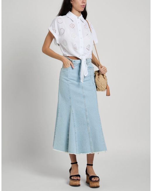 Guess White Shirt Lyocell, Polyester