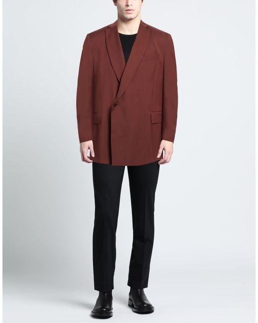 Costumein Red Blazer Virgin Wool for men