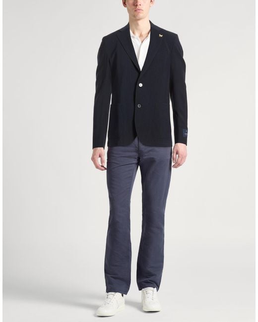 Tombolini Blue Blazer Virgin Wool, Polyester, Polyamide, Elastane for men