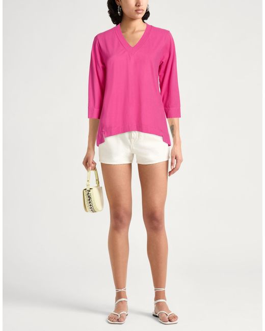 Alpha Studio Pink T-Shirt Cotton, Elastane