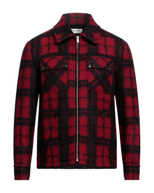 Saint Laurent Red Brick Jacket Wool, Mohair Wool, Polyamide for men