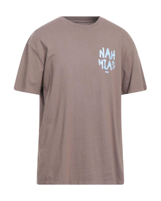 NAHMIAS Natural Khaki T-Shirt Cotton for men