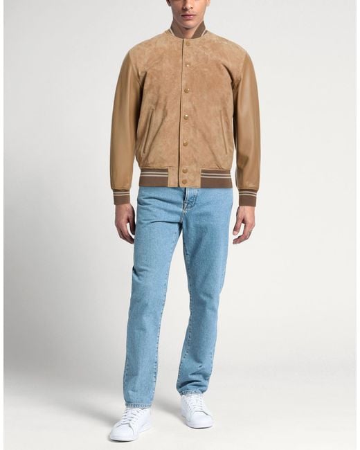 Jacob Cohen Natural Jacket Goat Skin, Lambskin, Polyester for men