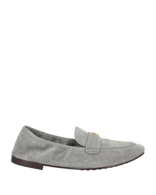 Tory Burch Slate Loafers Leather in Grey Lyst UK
