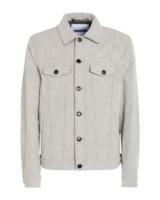 Jacob Cohen Gray Light Jacket Cotton, Wool, Polyamide for men