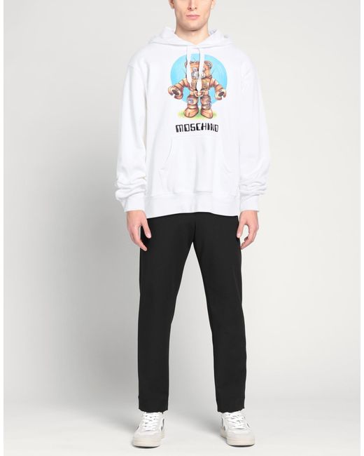Moschino White Sweatshirt Organic Cotton for men