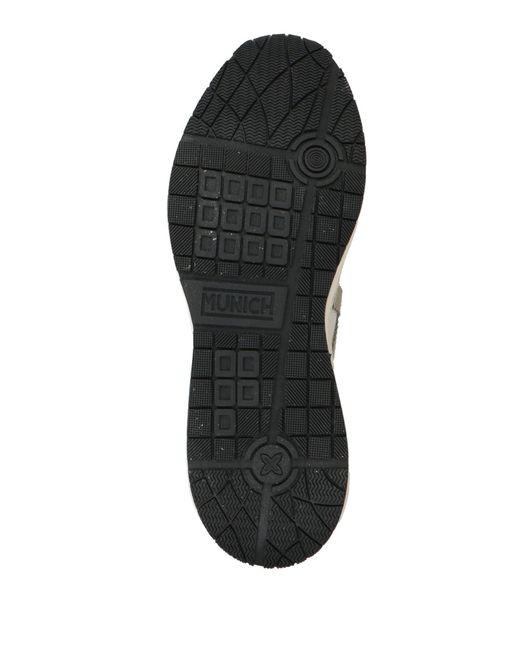 Munich White Sneakers Leather, Textile Fibers for men