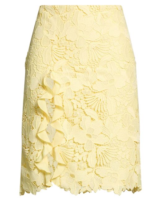DES_PHEMMES Yellow Midi Skirt