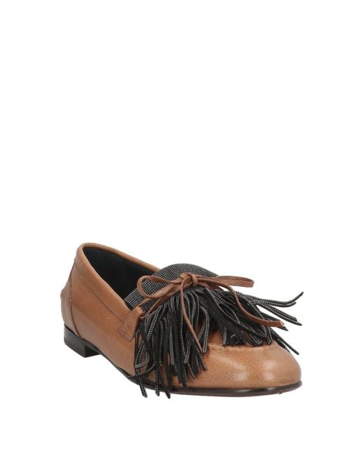 Brunello Cucinelli Brown Loafers Leather