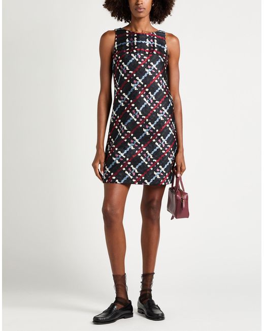 Paule Ka Black Midnight Mini Dress Polyester, Triacetate