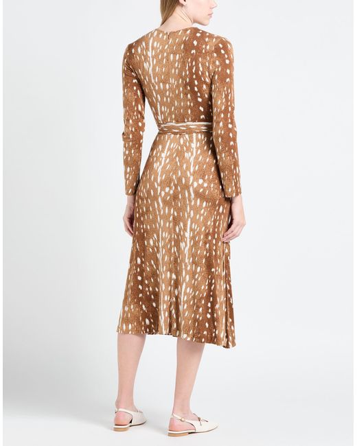 Diane von Furstenberg Natural Midi-Kleid