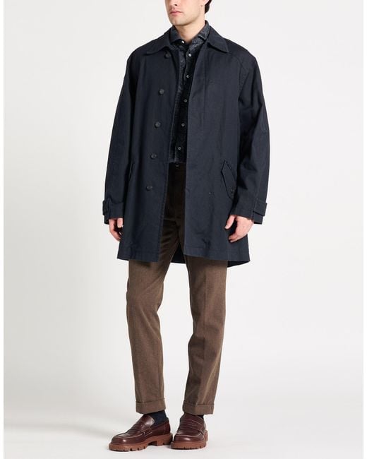 Isabel Marant Blue Overcoat & Trench Coat Cotton, Linen for men
