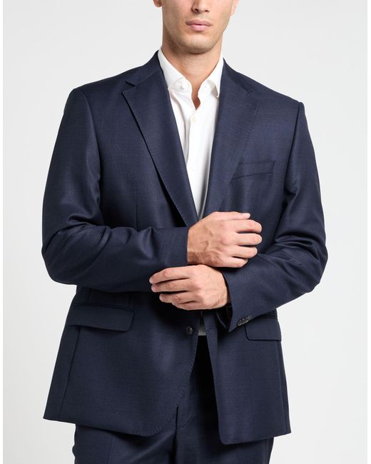 DIGEL Blue Suit Virgin Wool for men
