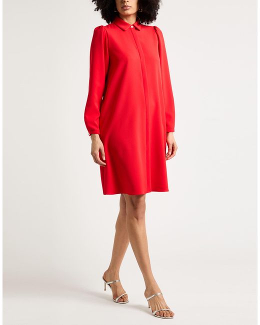 Robert Friedman Red Mini Dress Polyester, Elastane